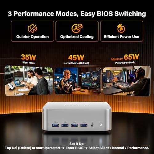 Image of GEEKOM A9 Max AI Mini PC, with AMD Ryzen AI 9 HX 370 (80 Tops), Copilot+ PC, Radeon 890M, 32GB DDR5 (Not LPDDR), 1TB SSD, Win 11 Pro, WiFi 7, BT 5.4, USB4, HDMI 2.1, Dual 2.5GbE, 8K, 3-Year Warranty