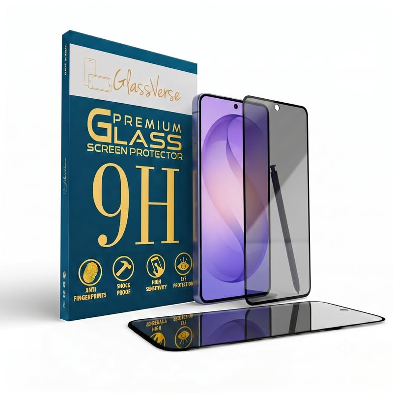 Image of GlassVerse Ultra Privacy Tempered Glass For Samsung Galaxy S26 Ultra (Pack Of 2) with Free Installation Kit. Edge To Edge.(In-Screen FingerPrint Lock will not work with the Privacy Guard) - 6.9 inch