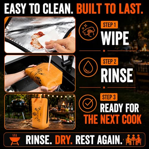 Image of BBQ Blanket for Resting Meat - 21.6 inch Insulated Meat Resting Bag | Odor-free leakproof TPU core; 5-layer insulation helps retain heat & moisture; wide-mouth design; reinforced handles & zipper