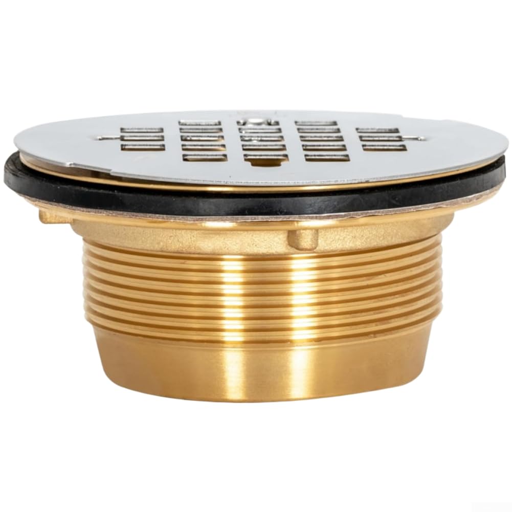 Siphon de douche en laiton or haut de gamme pour receveur préformé