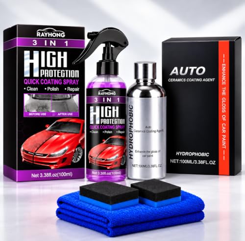 Kit Reparador de Arañazos Para Coche 3 en 1 con Spray Cerámico Nano