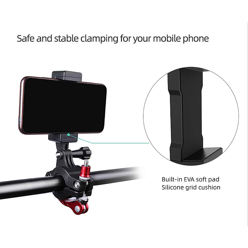 JXE Outdoorowy zestaw rowerowy uchwyt na telefon komórkowy i uchwyt na sztycę rowerową do kamery sportowej kompatybilny z serią Gopro/Osmo Action/Osmo Pocket / Insta360 Series/Fimi Palm