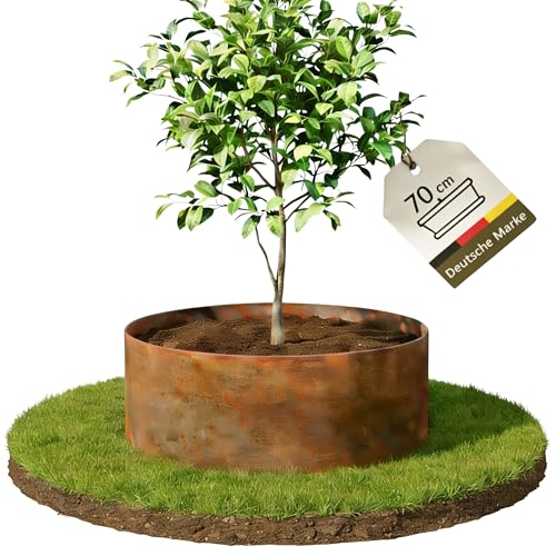 novaterra Pflanzenring 70cm - effektive Umrandung für Beetpflanzen & Junge Bäume | robuste Pflanzenhilfe mit schöner Optik | ideal für gesundes Wachstum im Garten