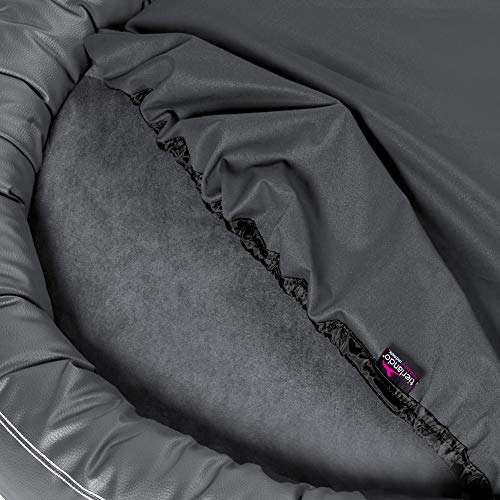 tierlando® Quick-Cover Maddox Basic Matratzenschoner für Hundebett und Hundematratze aus Polyester – rechteckiger, waschbarer Spannbettlakenbezug Größe: 100x70cm | Farbe: 02 Graphit