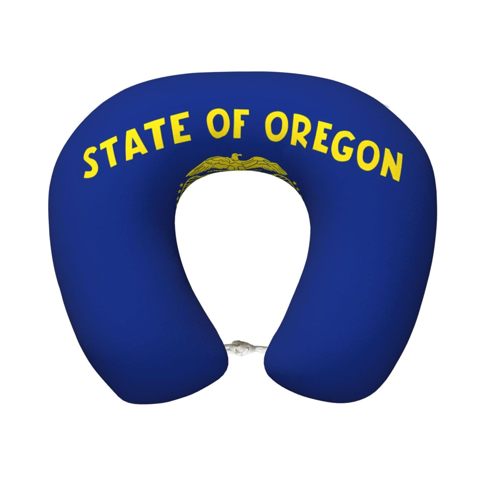 peiyeety Comfortable Oregon State Flag Print Memory Foam Travel Pillow - U-Shaped Neck Support for Trips, Office Naps, and More