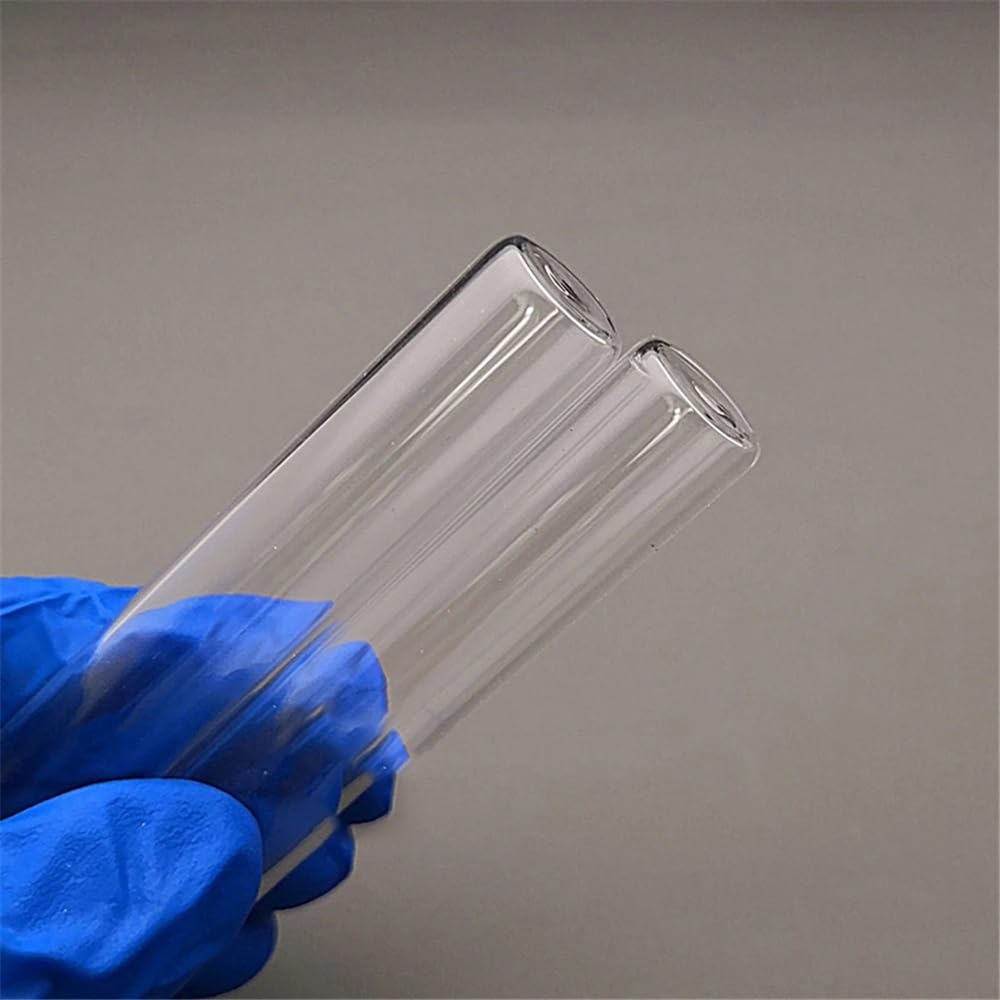 Borosilikatglas-Reagenzgläser, Reagenzgläser aus Borosilikatglas mit Korkstopfen, 15 x 150 mm, flacher Boden, 19 ml, 20 Stück