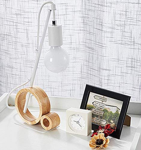 Preisvergleich Produktbild Einfache moderne Schlafzimmer Nachttischlampe Kreative Tischlampe Romantischer Moderne Dimmbare Schreibtisch LED-Lampen-Ausgang Romantisches Leselampe Büro Licht for Study Holztischlampen - [Round] Wh