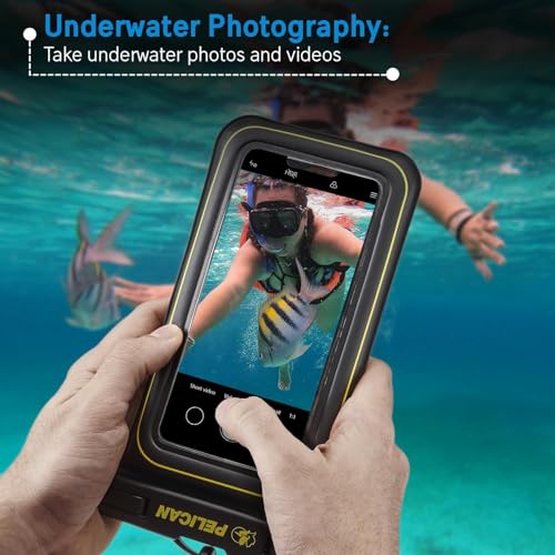 Pelican Marine Waterproof Phone Pouch (Regular) - Black/Hi-Vis Yellow - image 4