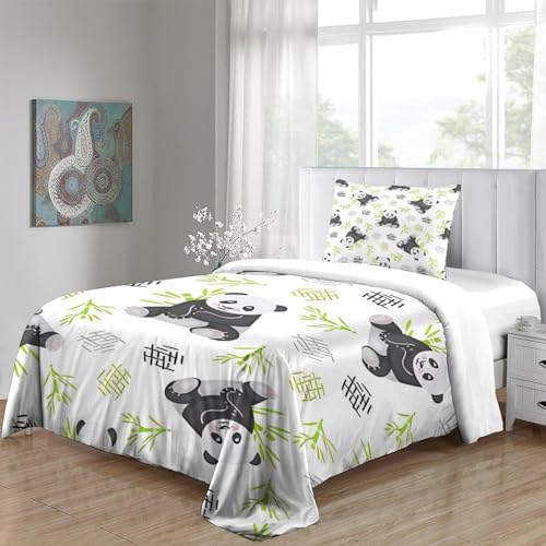 Housse de couette panda抗皱免烫单人被套 microfibre douce parure de lit facile à laver 135x200cm