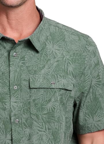 Avalanche Short Sleeve Hiking Shirt for Men, Quick Drying Woven Lightweight Button-Up Shirt with Collar, Pockets3