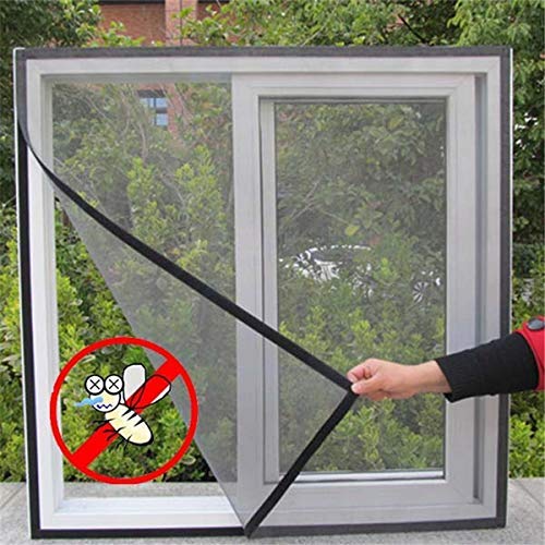 Image of YEEBAY Polyester Insect Fly Net Protection Window Mosquito Mesh Net for Home & Office (4X8 Ft Black)