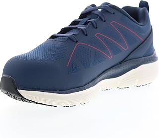 Skechers Mens Arch Fit Slip Resistant Vigorit Blue Athletic Work Shoes 8.5
