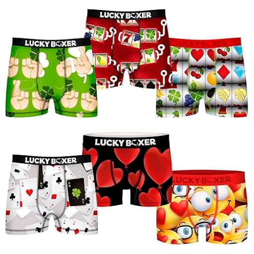 Lucky Boxer 6 Calzoncillos diseño Variado para Hombre Talla L | Ya disponible en tu tienda friki favorita! En mundofriki.es!
