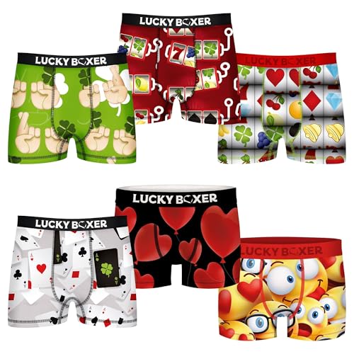 Lucky Boxer 6 Calzoncillos diseño Variado para Hombre Talla L