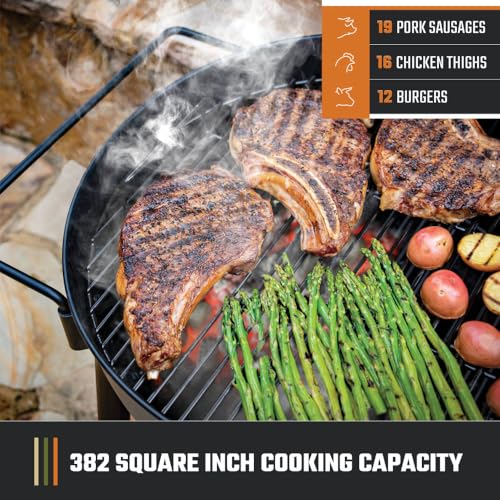 Image of Oklahoma Joe's Blackjack 21.5 in. Heavy-Duty Kettle Charcoal Grill with 382 sq. in. Cooking Area, Black