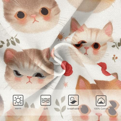 Wusikd Cute Cats Boys' Underwear Cotton Roses Boys Briefs Soft Toddler Underwear 2T3