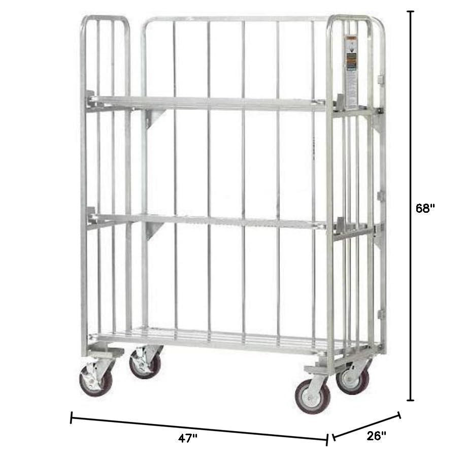 Carro Industrial Plegable con Estantes Inclinables 2000 lb miniatura 3