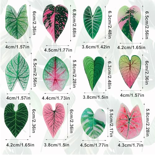 Imanes decorativos en forma de hoja, 12 piezas miniatura 2