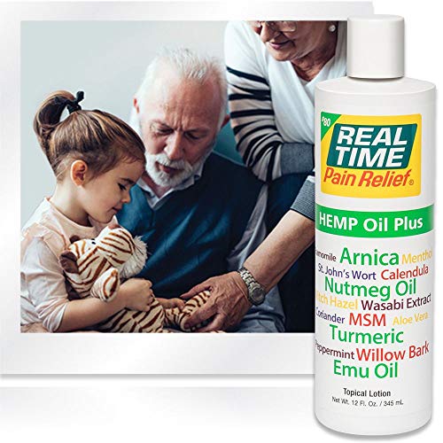 Real Time Pain Relief Hemp Oil Plus - 12oz Bottle | Advanced Formula with Hemp Oil and 19 Natural Ingredients | Relieves Joint and Muscle Discomfort | Includes Arnica, Turmeric, MSM, and Emu Oil - Image 4