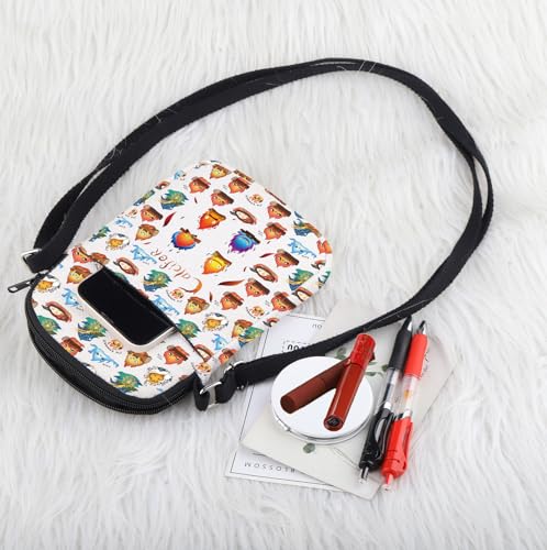 CMNIM Anime Lovers Crossbody Bag Japanese Anime Gift for Cartoon Fans Flame Crossbody Purse Fire Demon Gift Anime Merch4