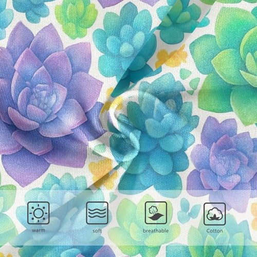 Joisal Fancy Toddler Girls Underwear 2t Cotton Panties for Girl Watercolor Succulents Green Purple Kids Undies Briefs3