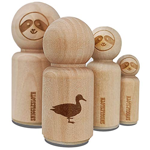 Duck Standing Solid Rubber Stamp for Stamping Crafting Planners - 3/4 Inch Small