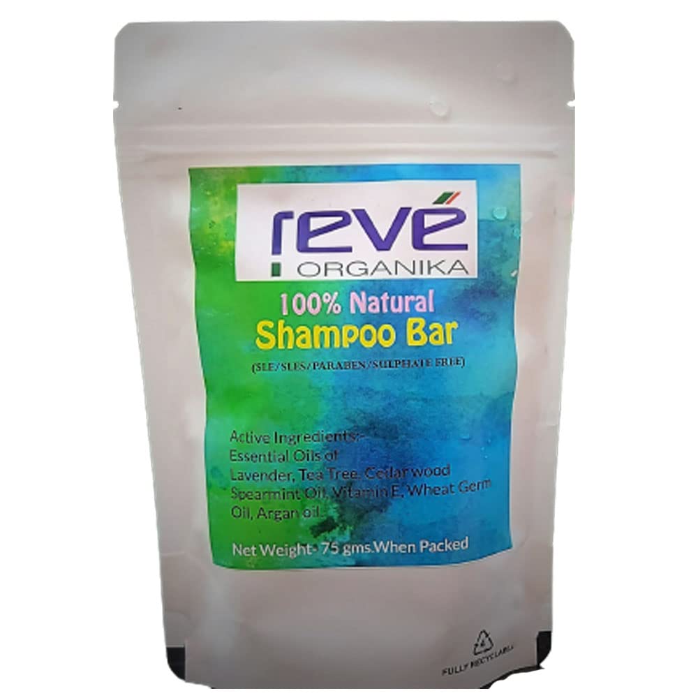 Reve Organika Handmade Shampoo Bar Soap, 75 Grams