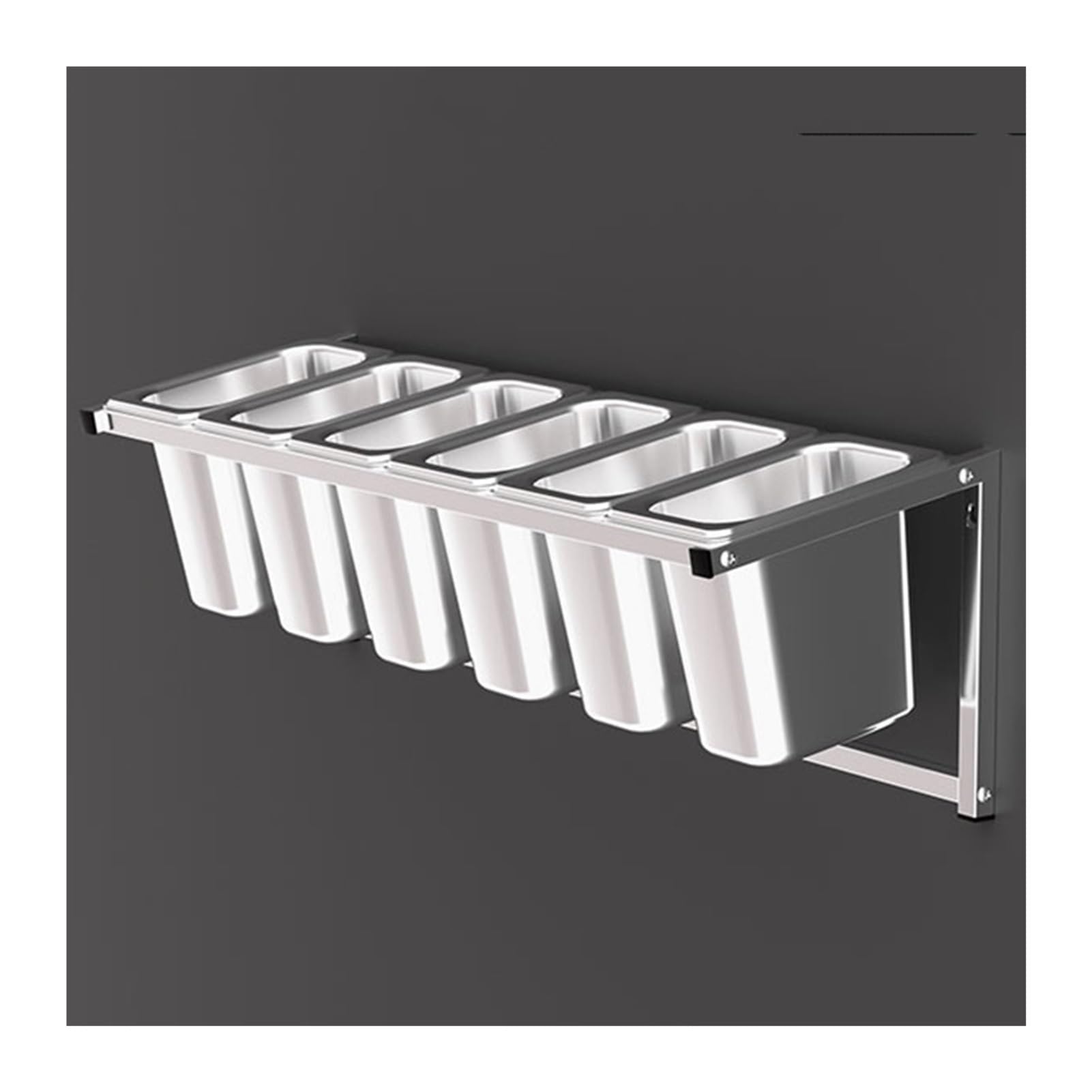 Estante de especias montado en la pared, organizador de condimentos de acero inoxidable para cocina, restaurante y estante de almacenamiento de alimentos
