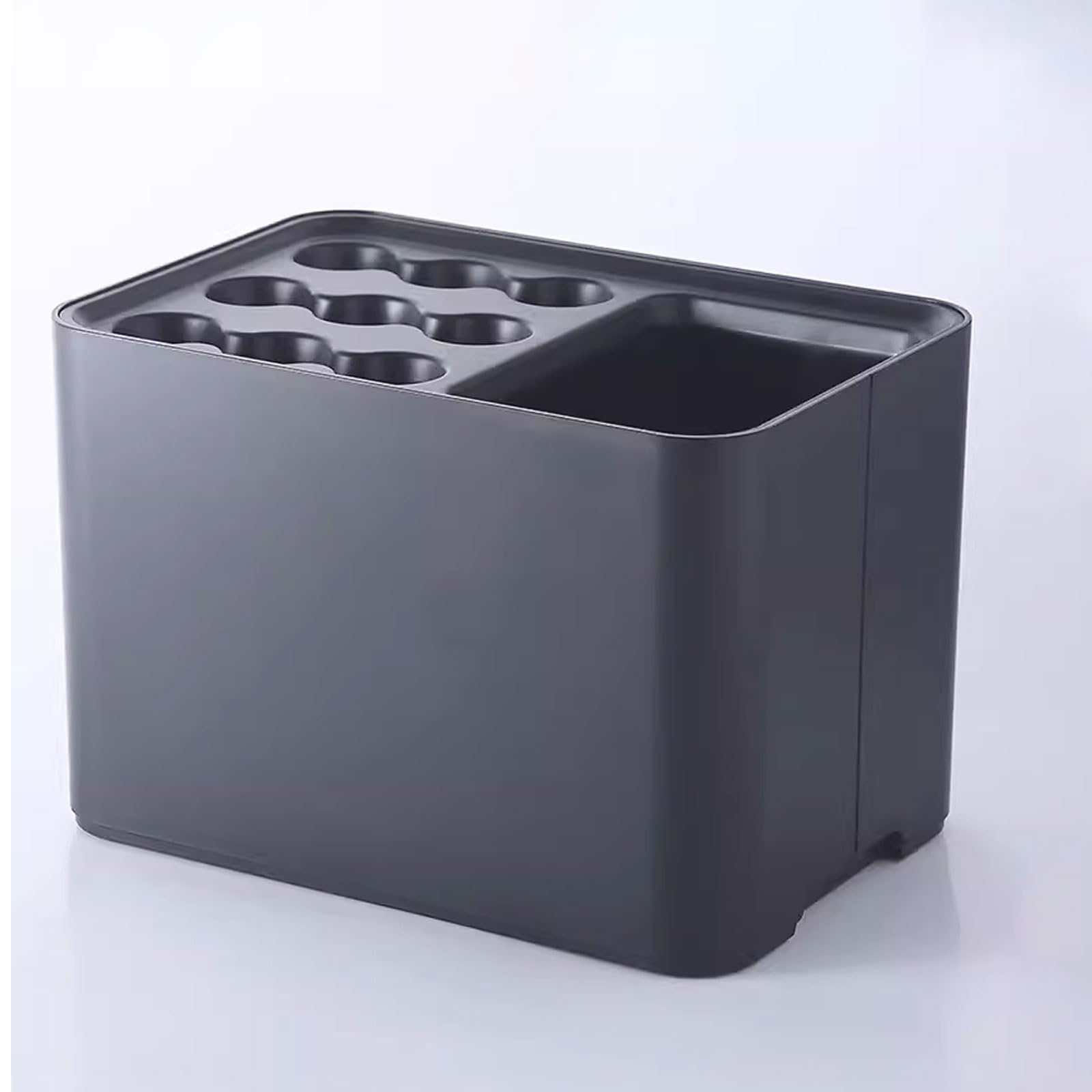 WQPMNYG Versatile Rectangular Plastic Umbrella Stand for 15 Parasols Removable Tray Stylish Black Ideal for Entrances & Offices