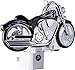 GE LED Motorcycle Night Light, Plug-In, Dusk-to-Dawn Sensor, Auto On/Off, Energy-Efficient, Soft White, Flames & Chrome Design, Ideal for Bedroom, Playroom, Bathroom, & More, Black/Silver, 10904