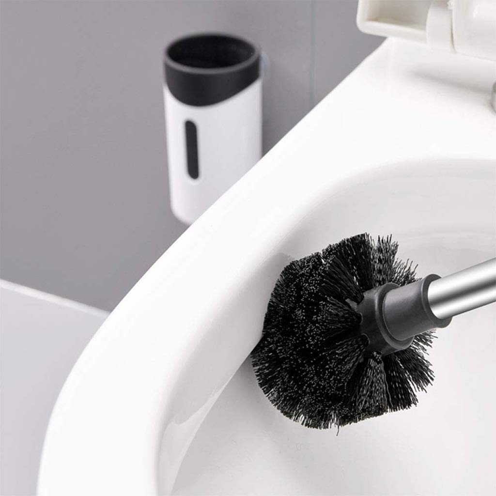 Set scopino per WC con manico lungo con supporto per pulizia del bagno senza sforzo e rimozione delle macchie