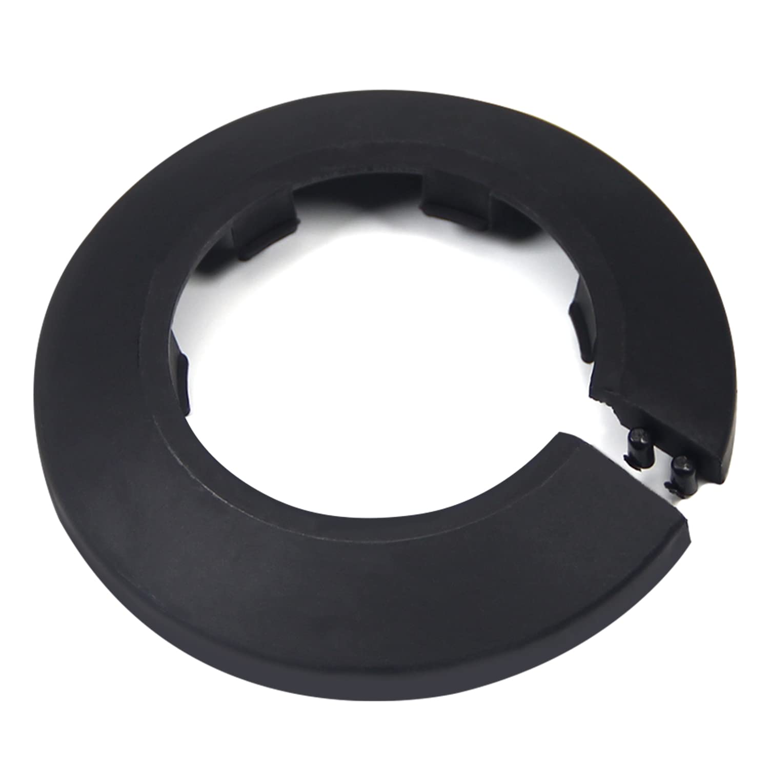 Mromax Black Fit 1.69" Outer Diameter Flange Water Pipe Cover Decoration Pipe Cover Radiator Pp Plastic 43Mm Escutcheon Collar For Wall Pipe Tube Decoration 1Pc