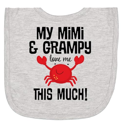 inktastic Mimi and Grampy Love Me Grandson Newborn Bib