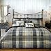 Produktbild Dreams 'n' Drapes Connolly Check Bettwäscheset mit Kissenbezug, Karo, Anthrazit, anthrazit, Super King Cover Set