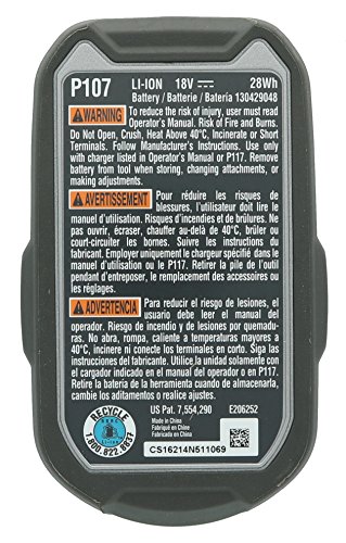 Ryobi P1812 One+ 18V Lithium Ion Cordless 600 Inch Pound Hammer Drilling Combination Kit (1 X P214 Hammer Drill, 2 X P107 18V Batteries, 1 X P117 Charger, 1 X Tool Bag) #TOP7
