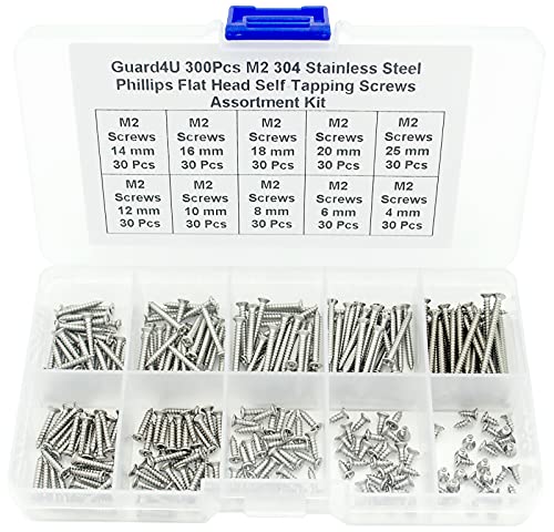 Kit Tornillos Autorroscantes M2 Acero Inoxidable 300 pcs miniatura 1