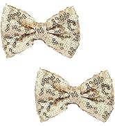 Love Fairy 3-Inch Glitter Bow Hairpin - Sparkling Sequin Bow Tie Hair Clip for Girls,Teens, and W...