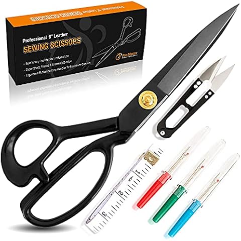 Sewing Scissors for Fabric, Christmas Gift Stocking Stuffer for Woman. Heavy Duty, Ergonomic & Ultra Sharp Shears for Quilting, Tailoring, Dressmaking, Tape Measure, Thread Snips, 3 Seam Rippers Cover