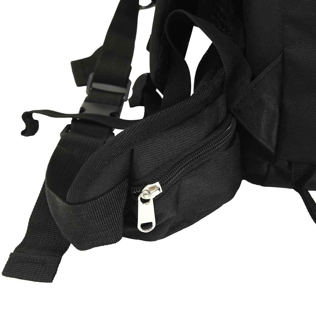 Zaino da Escursionismo Nero 80L Tessuto Oxford Impermeabile Versatile per Outdoor, Escursionismo, Campeggio, Trekking, con Scomparto per Portatile, Stabile, Durevole, Confortevole, Ideale per