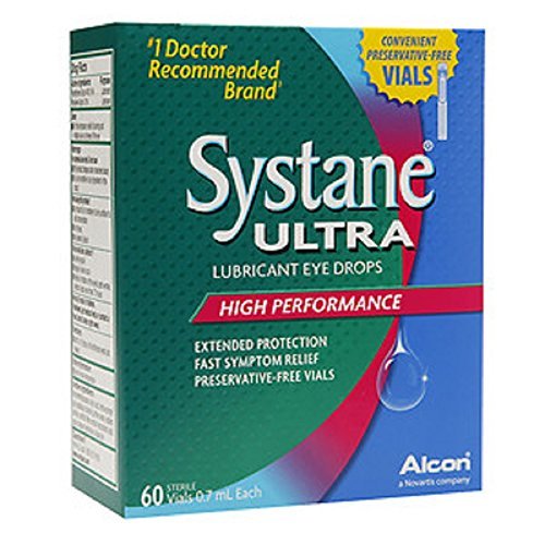 Systane Ultra Eye Drops Single Use Vials, 60 Count Per Box (2 Boxes) by Systane