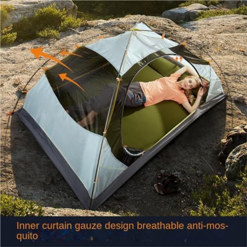 Carpa de camping doble ligera y espaciosa para exteriores miniatura 4
