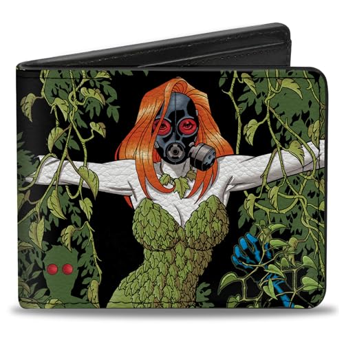 Buckle-Down Men's PU Bifold Wallet-Poison w/Gas Mask/Ivy Detective Comics Issue #752 Cover, Multicolor, 4.0