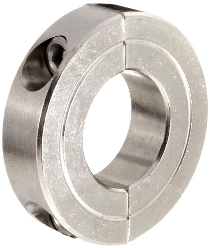 Climax Metal H2C-100-S Shaft Collar, Two Piece, Clamp Style, Stainless Steel, 1
