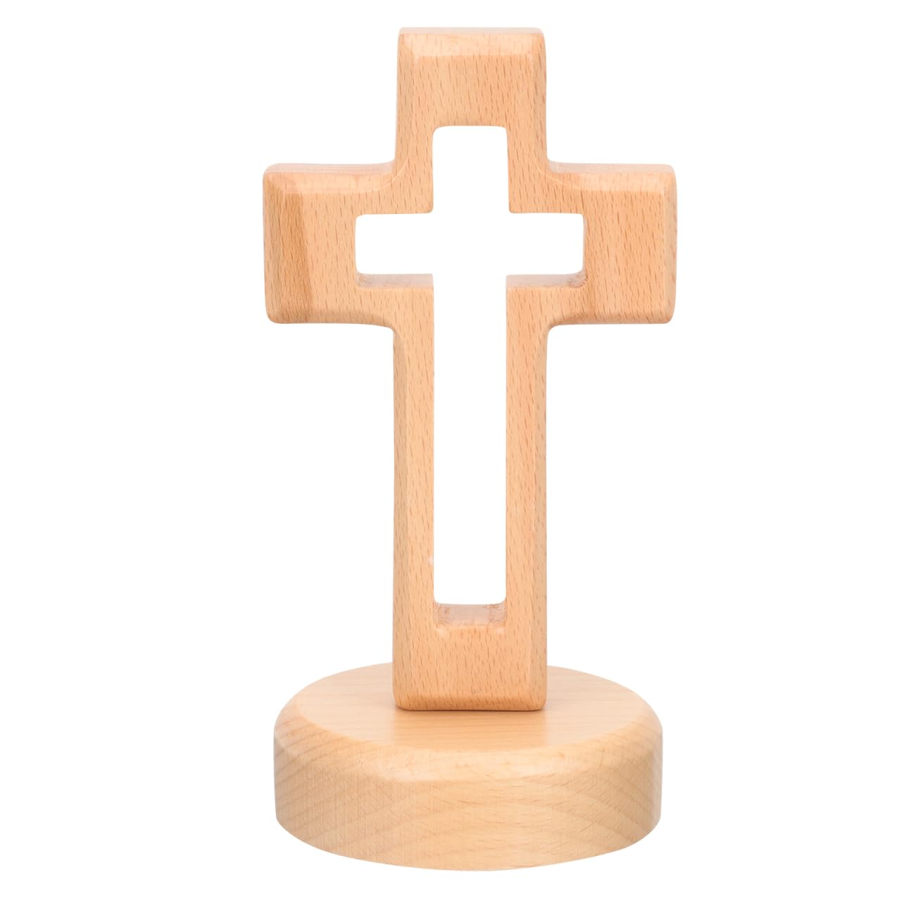 Garneck Croce in legno a croce da tavolo, croce in legno, stile A, decorazione per camera da letto, soggiorno, decorazione sacra, battesimo, matrimonio, festival, idea