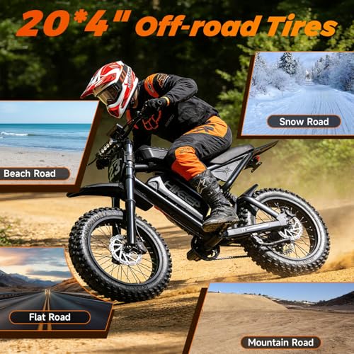 Image of Electric Bike for Adults, 1500W-3000W Peak Fat Tire Ebike, Class 2 Moped Style All-Terrain Electric Bicycle with Advanced Suspension, UL 2849 Certified Removable Battery