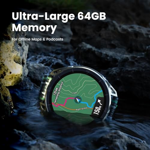Image of Amazfit Cheetah 2 Ultra 47mm GPS Smartwatch, 1.5 inch AMOLED Sapphire Glass, Ti Case, 30-Day Battery, Flashlight, 64GB, Offline Maps, 5 ATM, 180+ Sports & HYROX Fitness Tracker for Android & iPhone