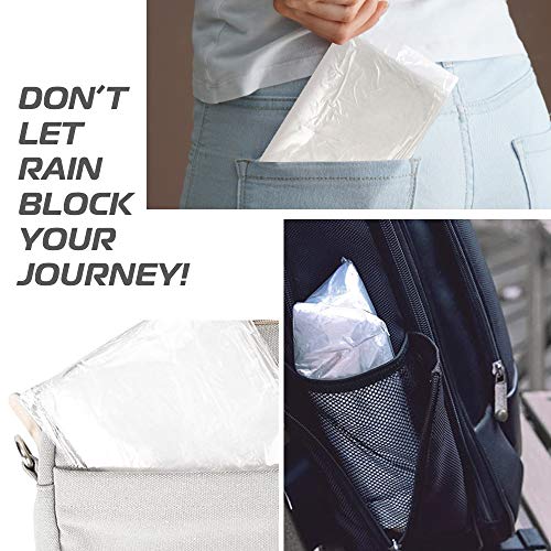 Samshow Disposable Rain Ponchos - Raincoat with Hood(6 Pack)- Emergency Disposable Rain Ponchos Family Pack for Adults,Perfect for Outdoors,Theme Parks,Hiking,Camping,School Sporting