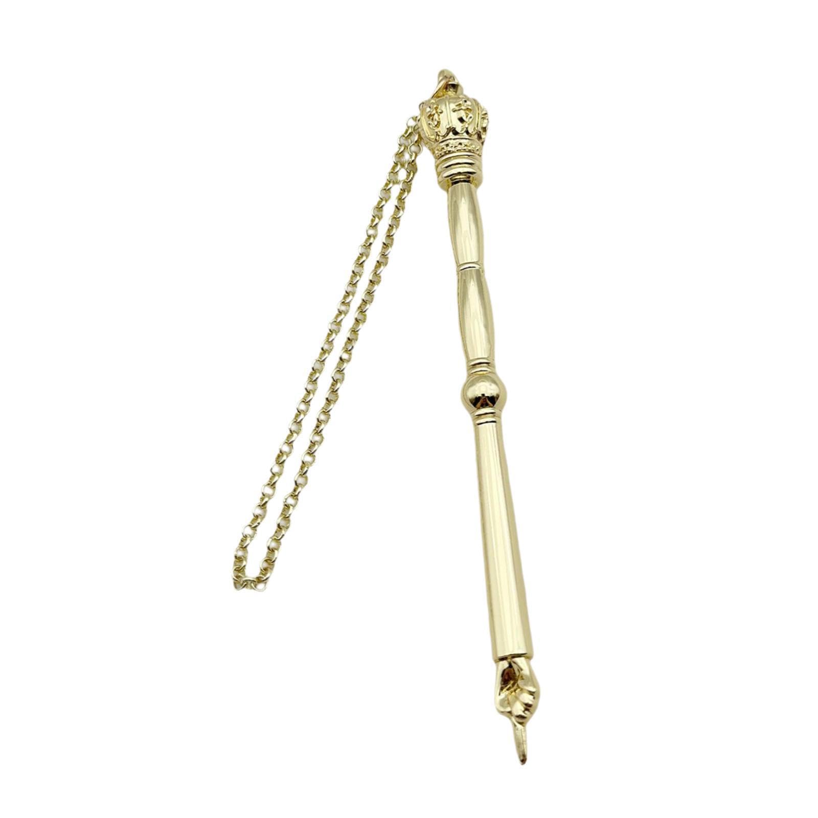 PIXZCSA Bible Pointer Yad Hand Pointer With Charm Constructed With Materials Ensures Long Lasting Satisfaction Birthday Jewish Bar Mitzvah Jewish, Golden Crown Head, Length 17cm