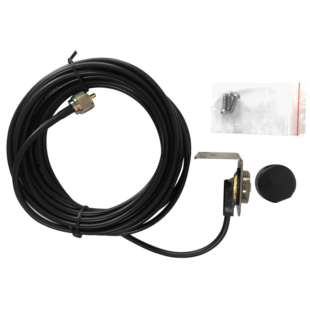 B-Tech Nagoya RB-100N Heavy Duty Universal 3/4" NMO Drill and Bracket Mount Kit; Includes 20' of RG-58A/U Cable with a PL-259 Connector (Includes Rain Cap)