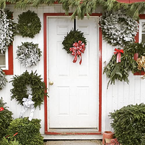 Image of ZMCINER GP Life Wreath Hanger for Front Door, Adjustable from 15 to 25 Inches Hanger, 20 lbs Larger Door Upgrade Christmas Fall Wreaths Decorations Hook (Black) (Pack of 2)
